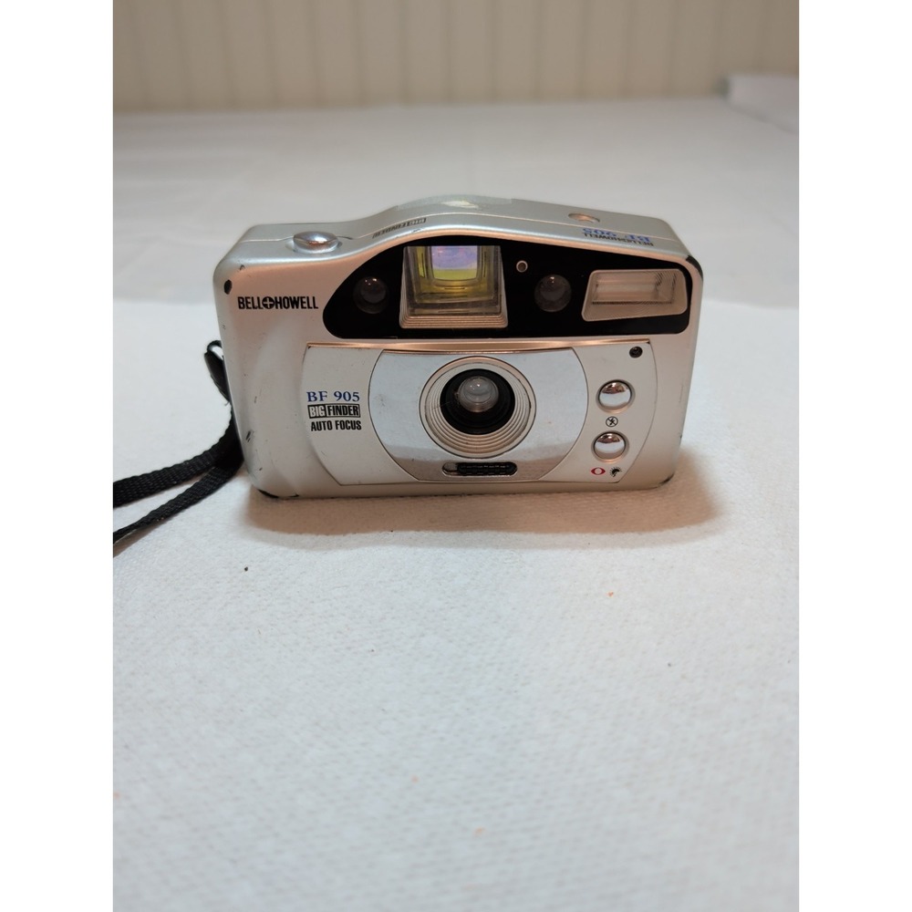Vintage Bell & Howell BF905 Big Finder 35mm Film Camera Silver Untested